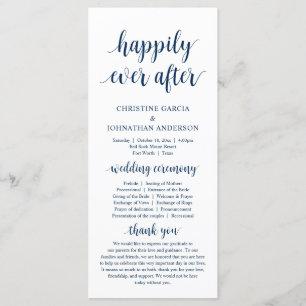 Happily ever after, Modern Wedding Ceremony Progra Program