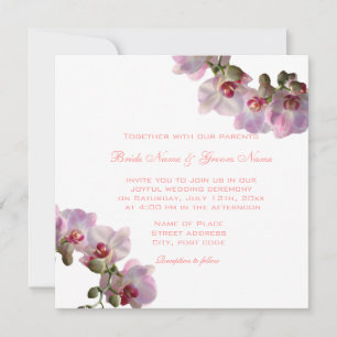 Happily ever after orchids wedding invitations