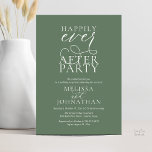 Happily Ever After Party, Classy Wedding Reception Invitation<br><div class="desc">Elegantly announce your happily ever after with our modern classy sage green theme wedding elopement celebration invitation card, "Happily Ever After Party". Tailored for couples continuing their love story, this invitation strikes a perfect balance of sophistication and charm, setting the scene for an unforgettable event. Featuring a modern contemporary script...</div>