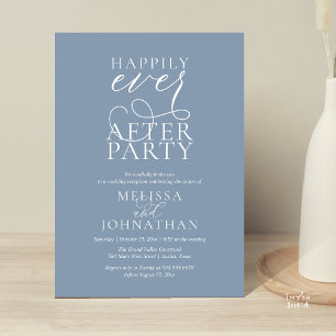 Happily Ever After Party, Classy Wedding Reception Invitation