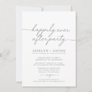 Happily Ever After Party Elopement Reception Invitation