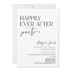 Happily Ever After Party Minimal Wedding Reception