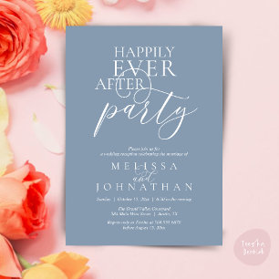 Happily Ever After Party, Modern Classy Wedding Invitation