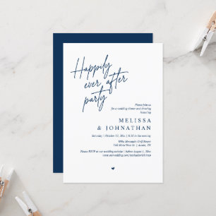 Happily Ever After Party, Modern Wedding Dinner Invitation