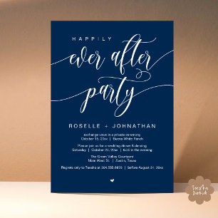 Happily Ever After Party Modern Wedding Dinner Invitation