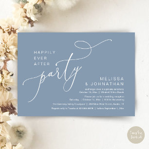 Happily Ever After Party Modern Wedding Reception Invitation