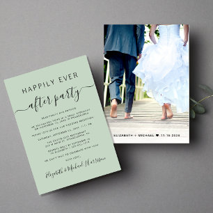 Happily Ever After Party Photo Sage Reception Announcement