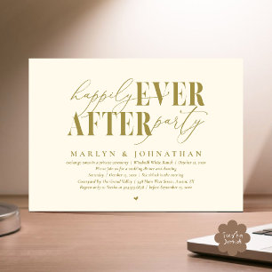 Happily Ever After Party Romance Wedding Reception Invitation