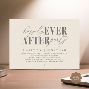 Happily Ever After Party Romance Wedding Reception Invitation