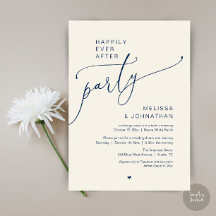 Happily Ever After Party Romantic Wedding Dinner Invitation