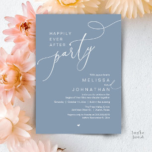Happily Ever After Party, Romantic Wedding Dinner Invitation