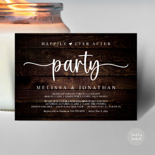 Happily Ever After party,  String Lights Elopement Invitation