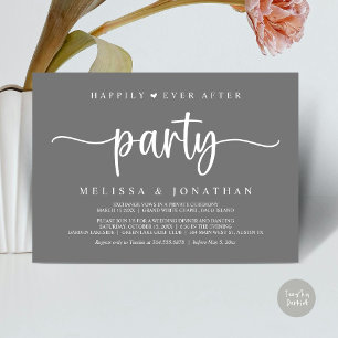 Happily Ever After party, String Lights Elopement Invitation