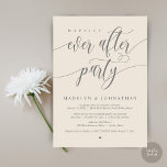 Happily Ever After Party Wedding Dinner, Cream Invitation<br><div class="desc">Announce and share your happily ever after in style with our modern theme design (Happily ever after party) wedding elopement celebration invitation card. It is ideal for couples who have decided to celebrate their best day. With its sophisticated yet playful design, this invitation is sure to set the tone for...</div>