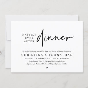 Happily Ever After Party Wedding Dinner Dancing Invitation