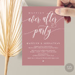 Happily Ever After Party Wedding Dinner Dusty Rose Invitation<br><div class="desc">Announce and share your happily ever after in style with our modern theme design (Happily ever after party) wedding elopement celebration invitation card. It is ideal for couples who have decided to celebrate their best day. With its sophisticated yet playful design, this invitation is sure to set the tone for...</div>