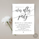 Happily Ever After Party, Wedding Dinner Invitation<br><div class="desc">Announce and share your happily ever after in style with our modern theme design (Happily ever after party) wedding elopement celebration invitation card. It is ideal for couples who have decided to celebrate their best day. With its sophisticated yet playful design, this invitation is sure to set the tone for...</div>