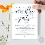 Happily Ever After Party Wedding Dinner, Navy Blue Invitation<br><div class="desc">Announce and share your happily ever after in style with our modern theme design (Happily ever after party) wedding elopement celebration invitation card. It is ideal for couples who have decided to celebrate their best day. With its sophisticated yet playful design, this invitation is sure to set the tone for...</div>