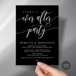 Happily Ever After Party Wedding Dinner, Navy Blue Invitation<br><div class="desc">Announce and share your happily ever after in style with our modern theme design (Happily ever after party) wedding elopement celebration invitation card. It is ideal for couples who have decided to celebrate their best day. With its sophisticated yet playful design, this invitation is sure to set the tone for...</div>