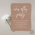 Happily Ever After Party Wedding Dinner, Taupe Invitation<br><div class="desc">Announce and share your happily ever after in style with our modern theme design (Happily ever after party) wedding elopement celebration invitation card. It is ideal for couples who have decided to celebrate their best day. With its sophisticated yet playful design, this invitation is sure to set the tone for...</div>