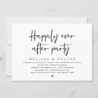 Happily Ever After Party, Wedding Elopement Dinner