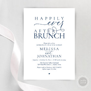 Happily Ever After Party Wedding Elopement Dinner Invitation
