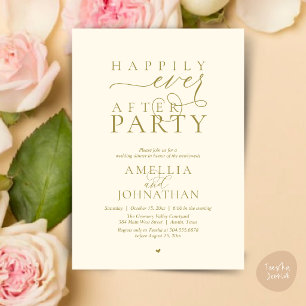 Happily Ever After Party Wedding Elopement Dinner Invitation