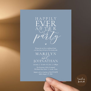 Happily Ever After Party Wedding Elopement Dinner Invitation