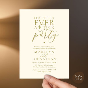 Happily Ever After Party Wedding Elopement Dinner Invitation