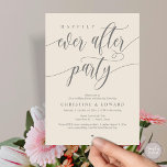 Happily Ever After Party, Wedding Elopement Dinner Invitation<br><div class="desc">Elegantly announce your happily ever after with our modern-themed wedding elopement celebration invitation card, "Happily Ever After Party". Tailored for couples continuing their love story, this invitation strikes a perfect balance of sophistication and charm, setting the scene for an unforgettable event. Featuring a modern contemporary script design, it adds a...</div>