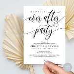 Happily Ever After Party, Wedding Elopement Dinner Invitation<br><div class="desc">Elegantly announce your happily ever after with our modern-themed wedding elopement celebration invitation card, "Happily Ever After Party". Tailored for couples continuing their love story, this invitation strikes a perfect balance of sophistication and charm, setting the scene for an unforgettable event. Featuring a modern contemporary script design, it adds a...</div>