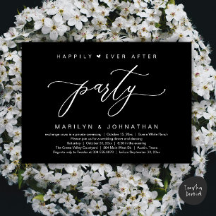 Happily Ever After Party Wedding Elopement Dinner Invitation