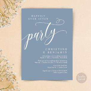 Happily Ever After Party, Wedding Elopement Invitation