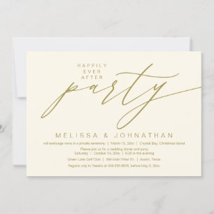 Happily Ever After Party, Wedding Elopement Invitation