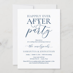 Happily Ever After Party, Wedding Elopement Party Invitation