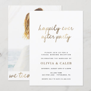 Happily Ever After Party Wedding invitation