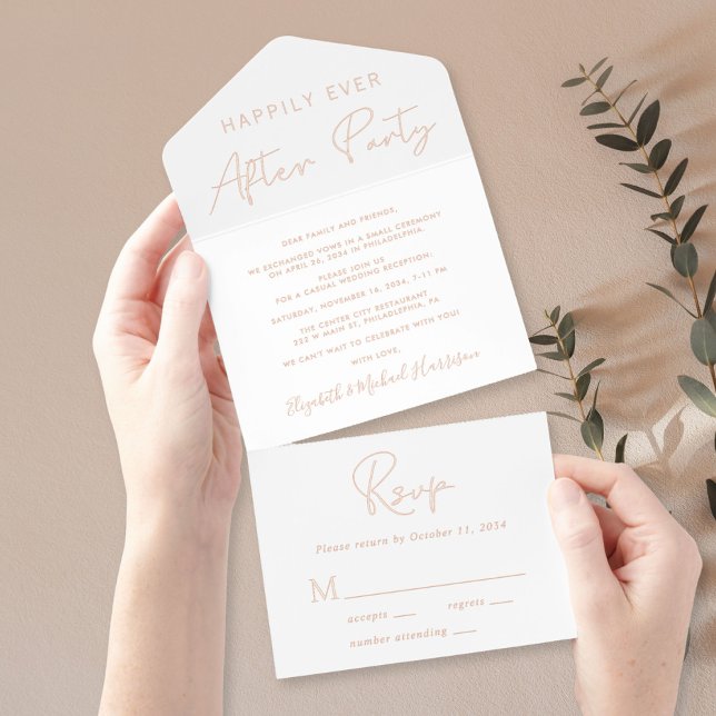 Happily Ever After Party Wedding Reception All In One Invitation (Creator Uploaded)