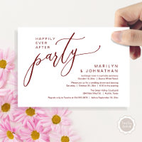 Happily Ever After Party Wedding Reception Dinner