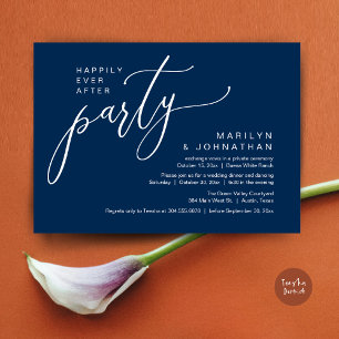 Happily Ever After Party Wedding Reception Dinner Invitation