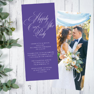 Happily Ever After Party Wedding Reception Elegant Invitation