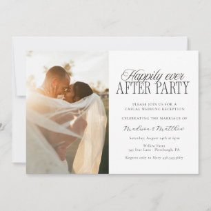 Happily Ever After Party Wedding Reception Invitation