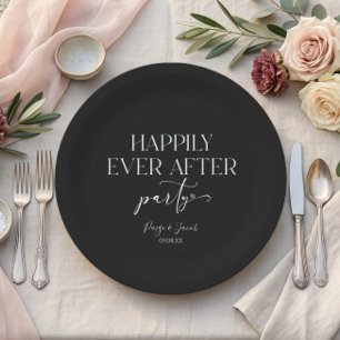 Happily Ever After Party Wedding Reception Paper Plate