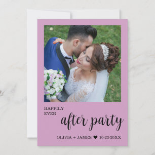 Happily Ever After Party Wedding Reception Photo  Invitation