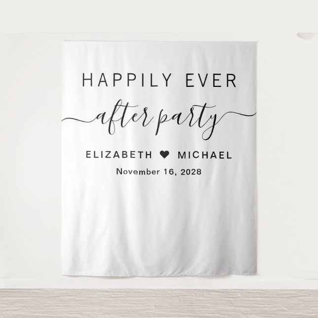 Happily Ever After Party Wedding Reception Tapestry (Front)