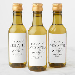 Happily Ever After Party Wedding Reception Wine Label