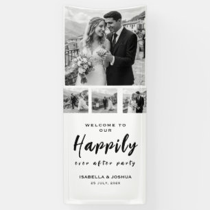 Happily Ever After Party Wedding Welcome  Banner