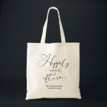 Happily Ever After Personalized 1st Anniversary Tote Bag<br><div class="desc">A romantic and elegant calligraphy script on this 1st wedding anniversary tote bag makes a special keepsake anniversary gift for the happy couple.  Personalize with the names of the bride and groom and their wedding date or anniversary year for a thoughtful keepsake. Happily ever after and happy memories.</div>