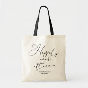 Happily Ever After Personalized Wedding Welcome Tote Bag
