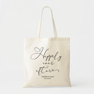 Happily Ever After Personalized Wedding Welcome Tote Bag