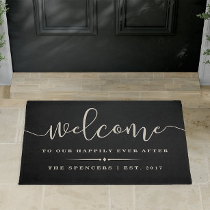 Happily Ever After Personalized Welcome Doormat